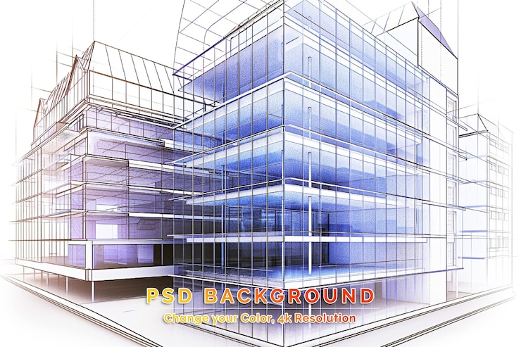 PSD architectural drawings