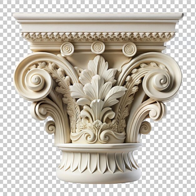 PSD architectural fragment on transparent background