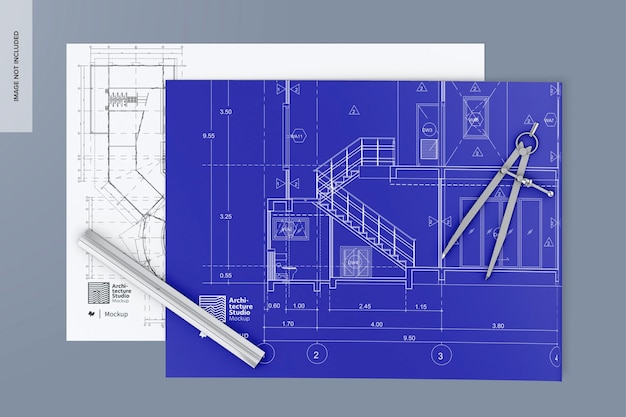 Mockup di piani architettonici