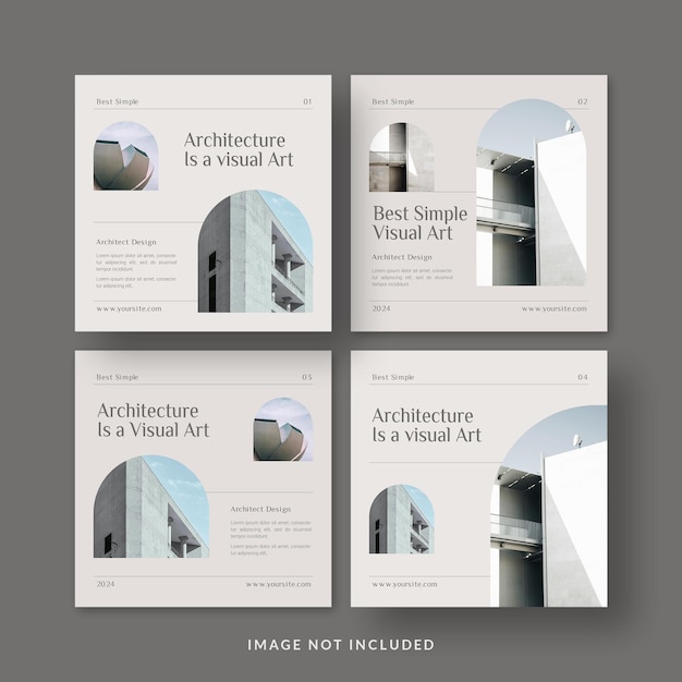 PSD architecture instagram post template