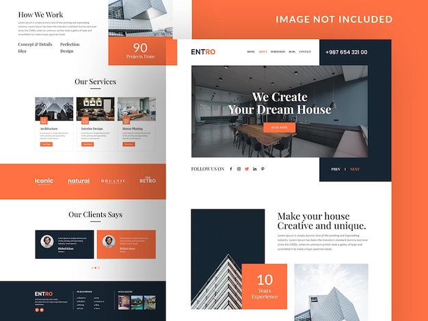 Architecture and Interior Design Landing Page Template