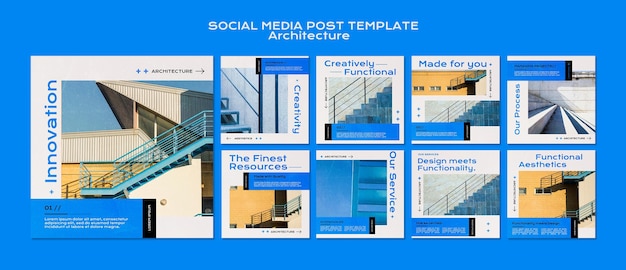 PSD post sui social media di architettura