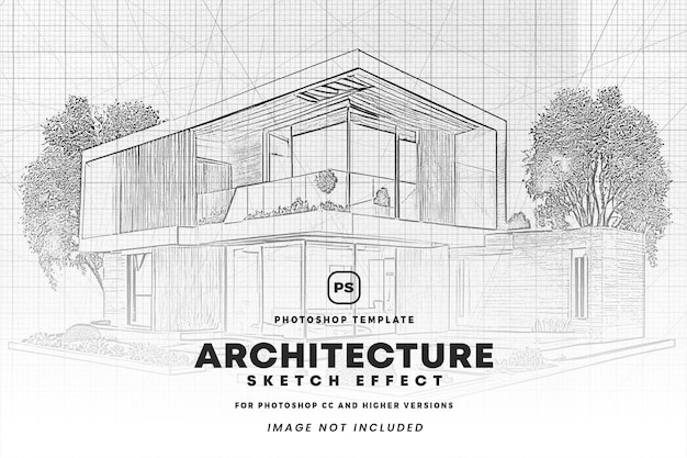 PSD architectuurschetseffect