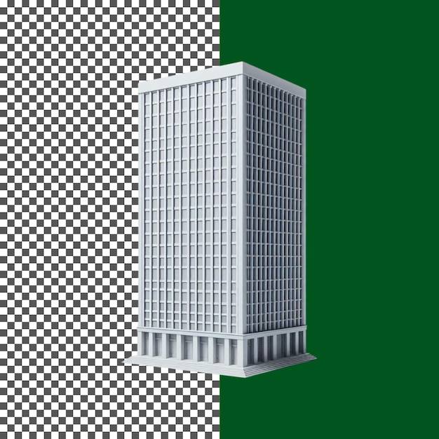 Architektoniczny Marvel Wysoki budynek z geometrycznym projektem na przezroczystym tle png psd