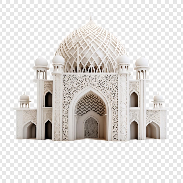 PSD architektura islamska 3d element izolowany na przezroczystej tle