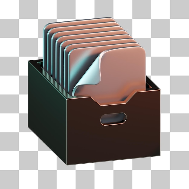 PSD archive document 3d icon