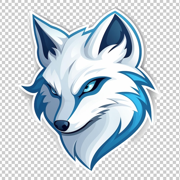 PSD arctic fox mascot logo