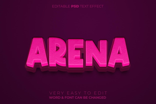 Arena 3d editable text effect
