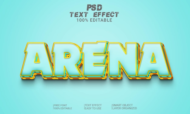 Arena 3d-teksteffect psd-bestand