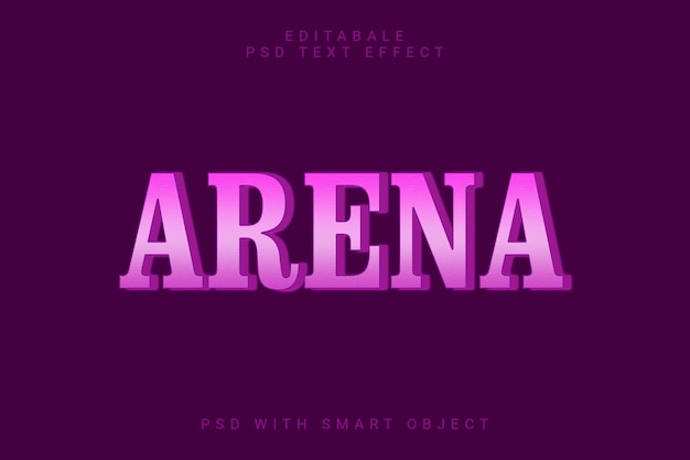 PSD arena 3d text effect