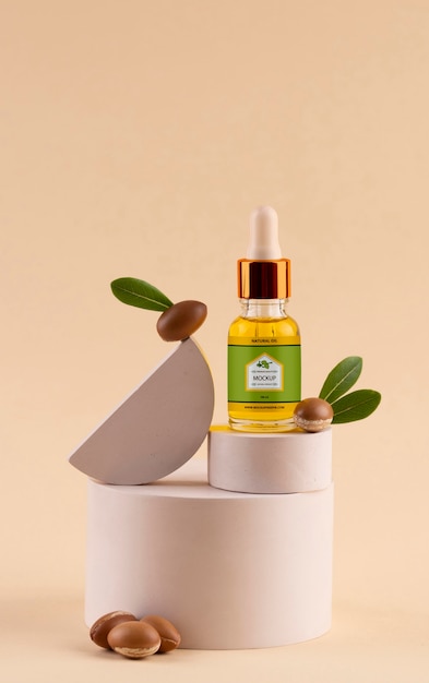 PSD mockup di prodotti a base di olio di argan