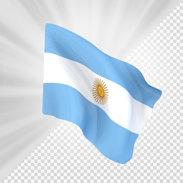 PSD argentina flag 3d render