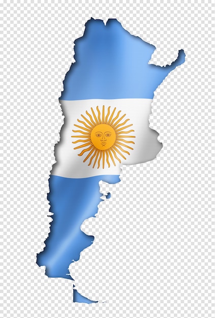 PSD argentinian flag map