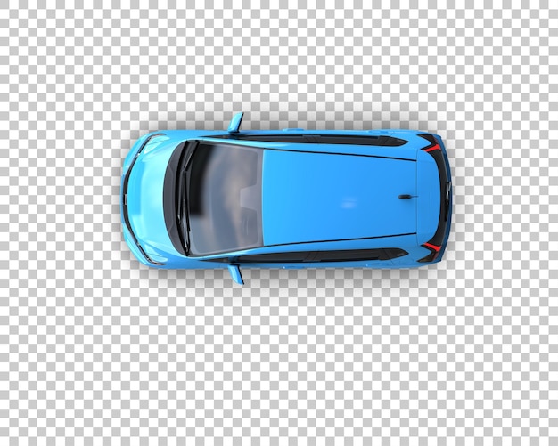 Arka planda izole edilmiş gerçekçi araba 3D render çizimi
