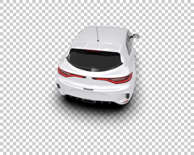 Arka planda izole edilmiş gerçekçi araba 3D render çizimi