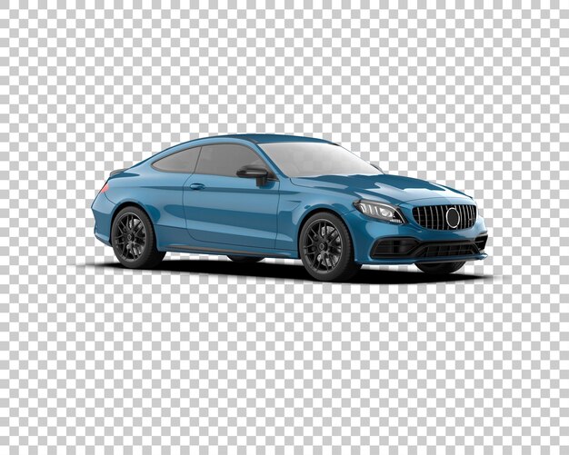 Arka planda izole edilmiş gerçekçi araba 3D render çizimi