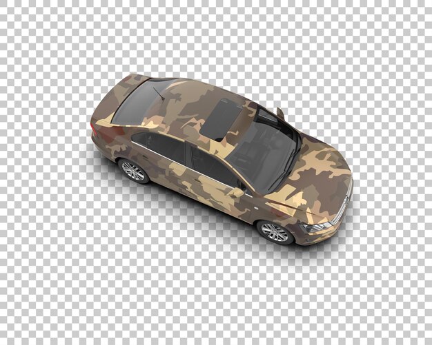 Arka planda izole edilmiş gerçekçi araba 3D render çizimi