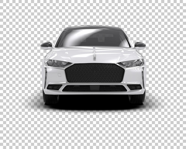 Arka planda izole edilmiş gerçekçi araba, 3D render illüstrasyonu