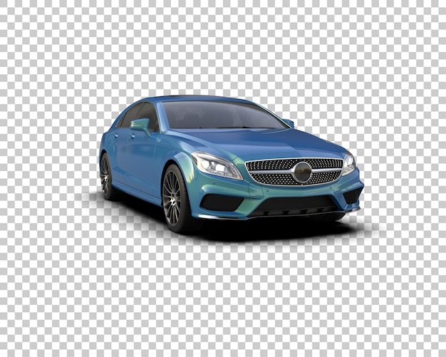 Arka planda izole edilmiş gerçekçi modern araba 3D render illüstrasyonu