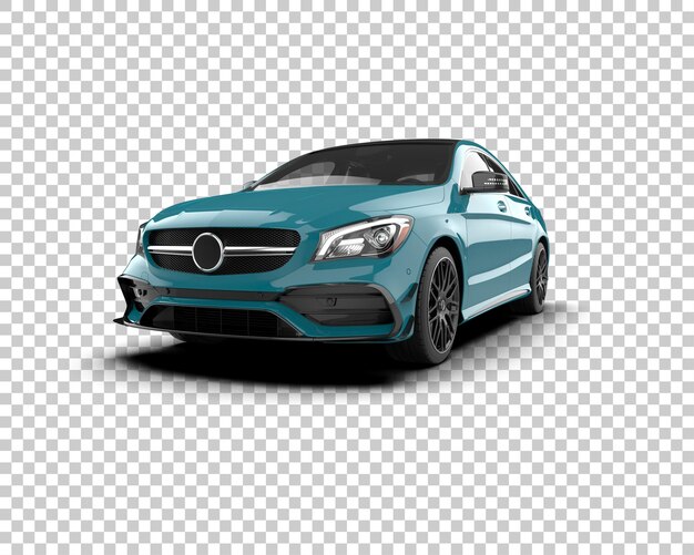 Arka planda izole edilmiş gerçekçi modern araba 3D render illüstrasyonu