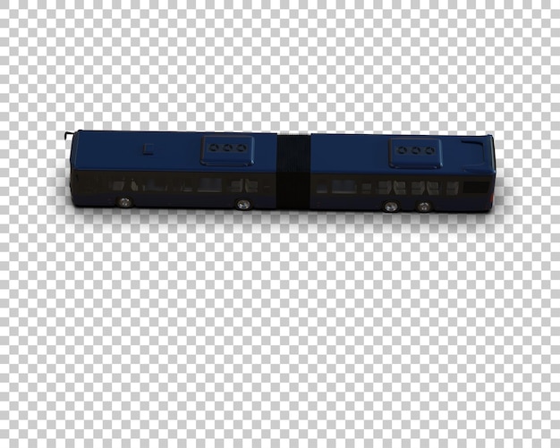 Arka planda izole edilmiş gerçekçi Otobüs 3D render çizimi