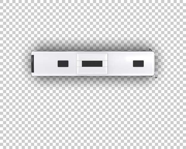 Arka planda izole edilmiş gerçekçi Otobüs 3D render çizimi