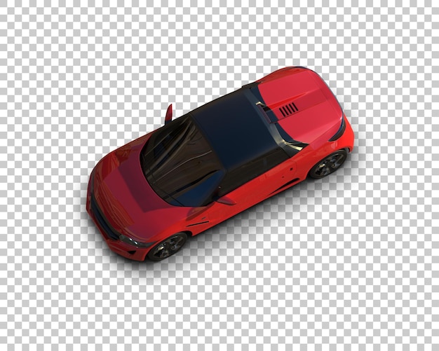 Arka planda izole edilmiş gerçekçi spor araba, 3D render illüstrasyonu