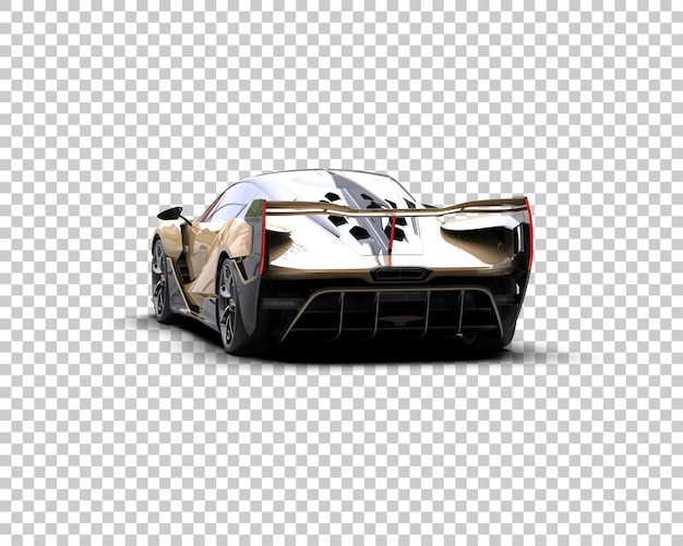 Arka planda izole edilmiş gerçekçi spor araba, 3D render illüstrasyonu