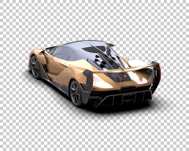 Arka planda izole edilmiş gerçekçi spor araba, 3D render illüstrasyonu