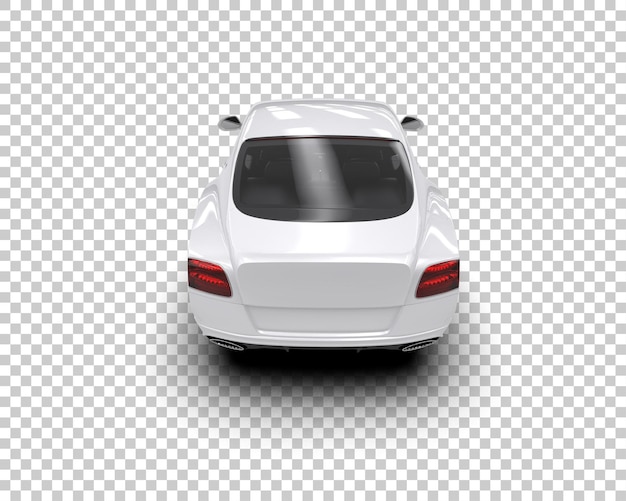Arka planda izole edilmiş gerçekçi spor araba, 3D render illüstrasyonu