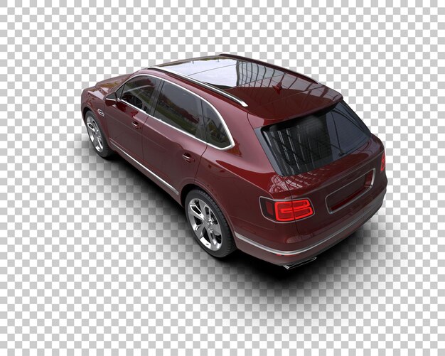 Arka planda izole edilmiş gerçekçi SUV 3D render illüstrasyonu