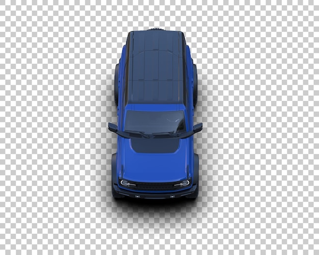 Arka planda izole edilmiş gerçekçi SUV 3D render illüstrasyonu