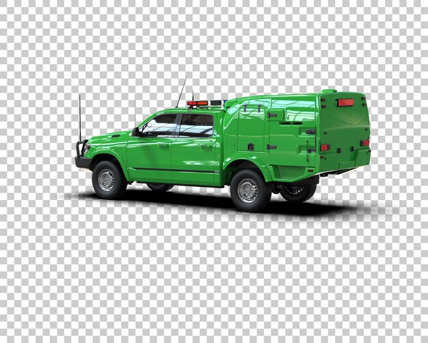 Arka planda izole edilmiş Kamyonet 3D render illüstrasyonu