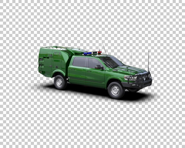 Arka planda izole edilmiş Kamyonet 3D render illüstrasyonu