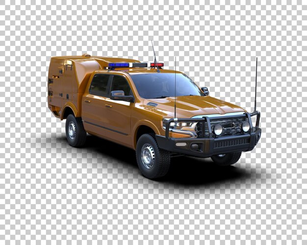 Arka planda izole edilmiş Kamyonet 3D render illüstrasyonu