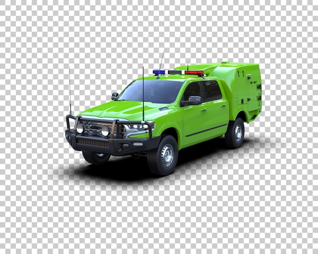 Arka planda izole edilmiş Kamyonet 3D render illüstrasyonu
