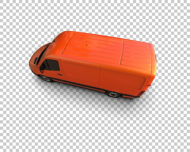 Arka planda izole edilmiş kargo kamyoneti 3D render illüstrasyonu