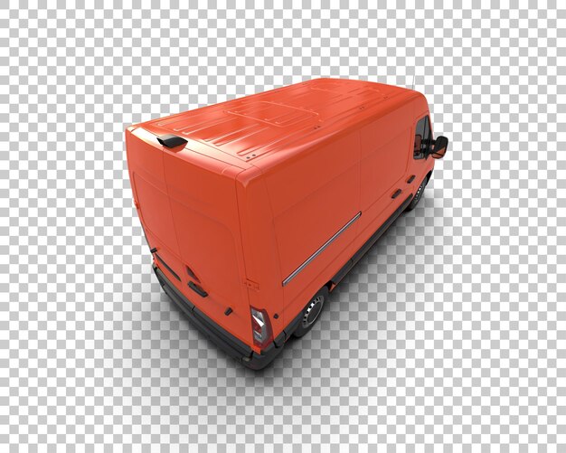 Arka planda izole edilmiş kargo kamyoneti 3D render illüstrasyonu