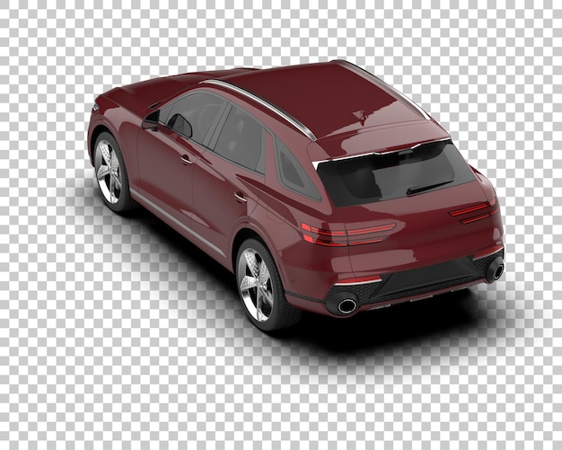 Arka planda izole edilmiş modern SUV 3D render illüstrasyonu