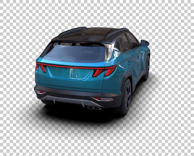 Arka planda izole edilmiş modern SUV 3D render illüstrasyonu