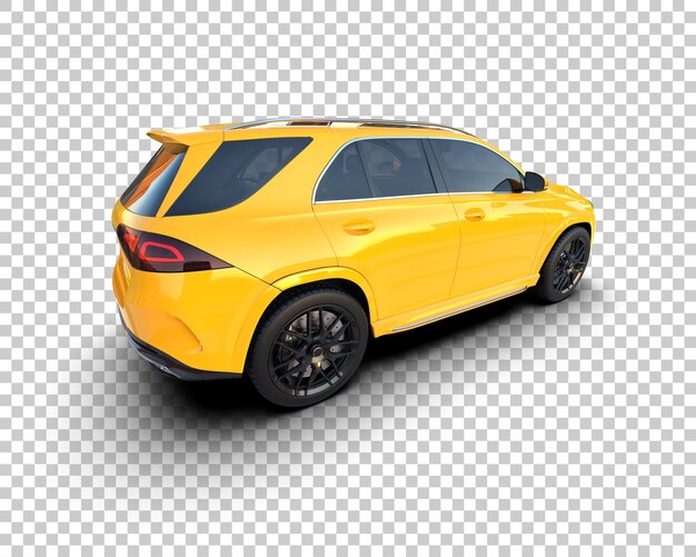 Arka planda izole edilmiş modern SUV 3D render illüstrasyonu
