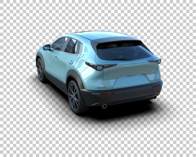 Arka planda izole edilmiş modern SUV 3D render illüstrasyonu