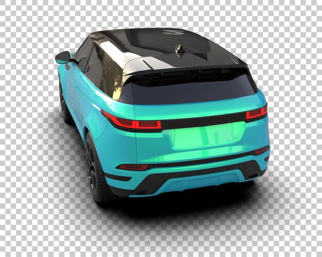 Arka planda izole edilmiş modern SUV 3D render illüstrasyonu