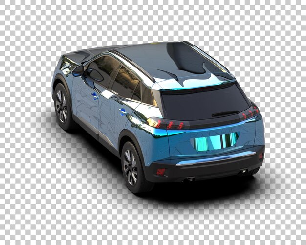 Arka planda izole edilmiş modern SUV 3D render illüstrasyonu
