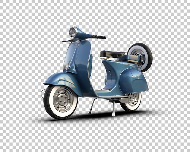 Arka planda izole edilmiş scooter 3D render illüstrasyonu