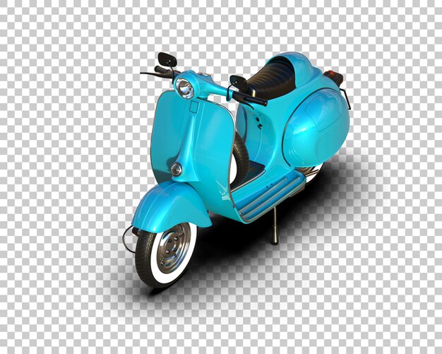 Arka planda izole edilmiş scooter 3D render illüstrasyonu