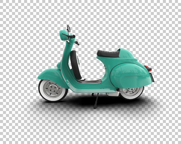 Arka planda izole edilmiş scooter 3D render illüstrasyonu