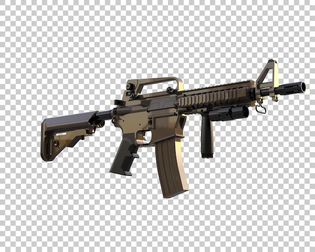 Arka planda izole edilmiş tüfek, 3D render illüstrasyonu