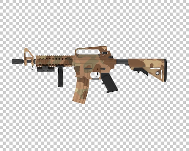 Arka planda izole edilmiş tüfek, 3D render illüstrasyonu