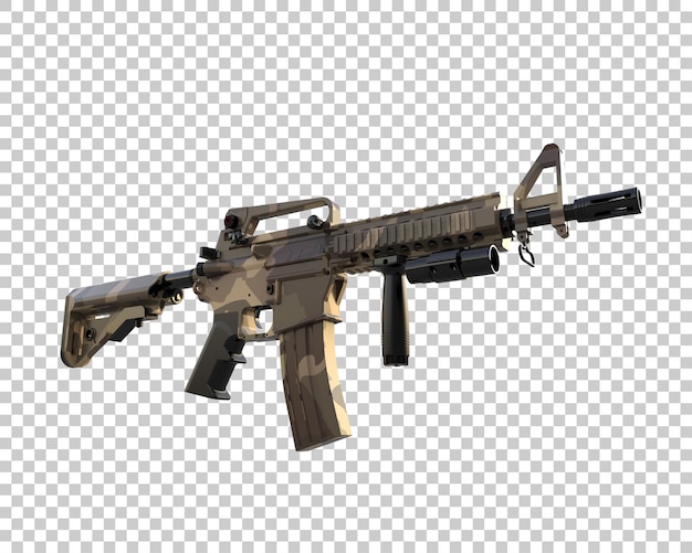 Arka planda izole edilmiş tüfek, 3D render illüstrasyonu